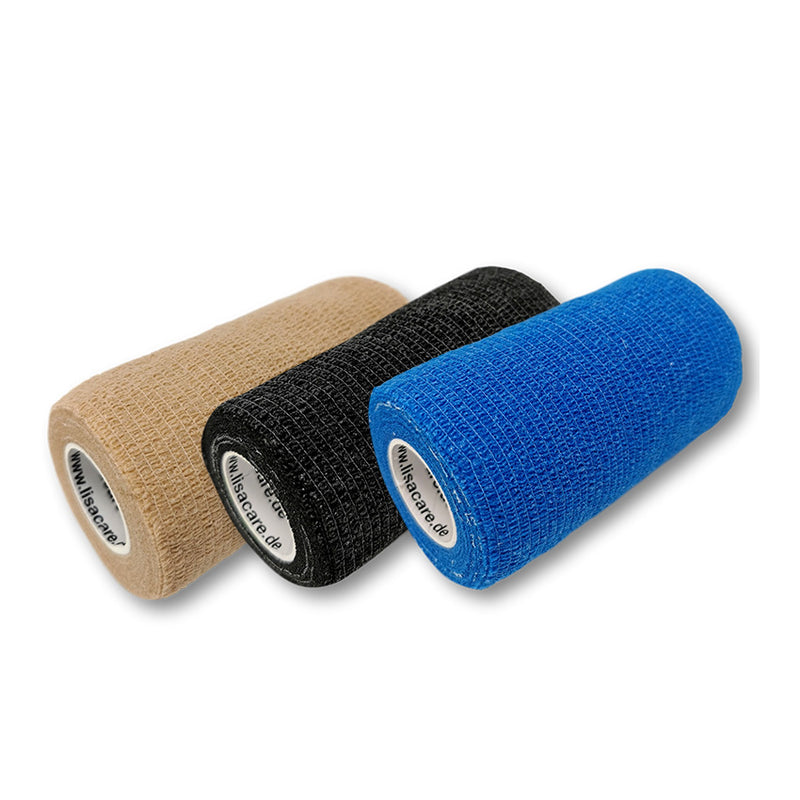 LisaCare Verbandsmaterial 2,5-10cm x 4,5m - 3er Set Blau/Haut/Schwarz-HEALTH_PERSONAL_CARE-EKNA GmbH & Co. KG