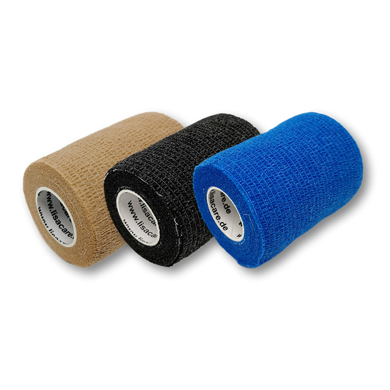 LisaCare Verbandsmaterial 2,5-10cm x 4,5m - 3er Set Blau/Haut/Schwarz-HEALTH_PERSONAL_CARE-EKNA GmbH & Co. KG